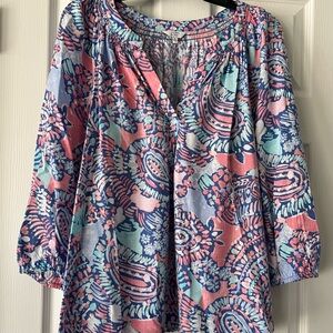 Crown & Ivy Floral Patterned Women's Top XL EUC